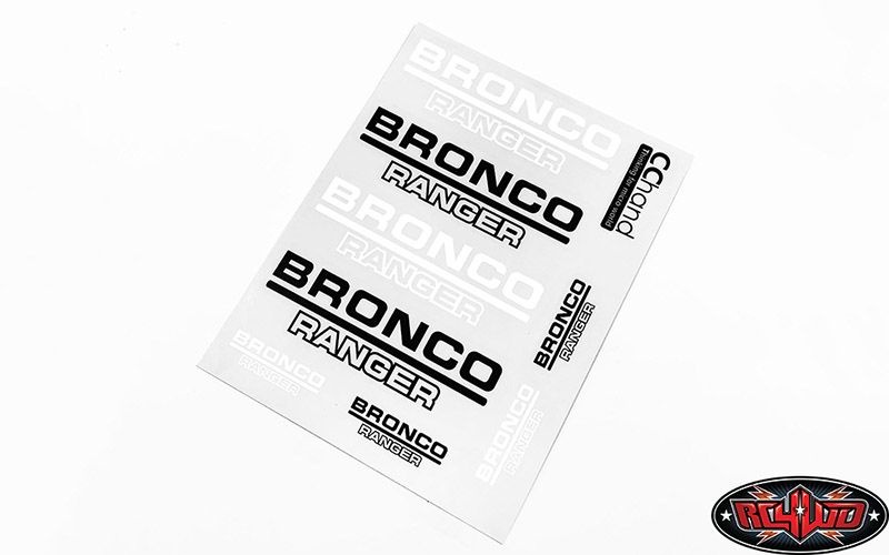 RC4WD Body Decals for Traxxas TRX-4 '79 Bronco Ranger XLT VVV-C0492