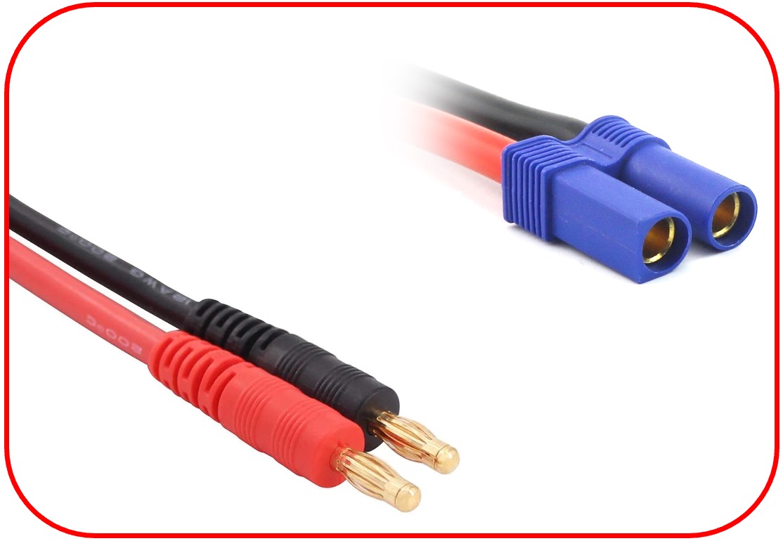 Absima Ladekabel 4mm Goldkontaktstecker - EC5 300mm 3040072