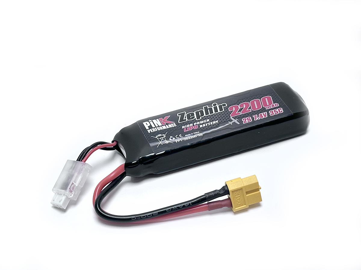 Pink Performance Zephir LiPo Akku 2S 7.4V-2200-35C (XT60) 106x35x15mm 122g PP1-2S2200-X6