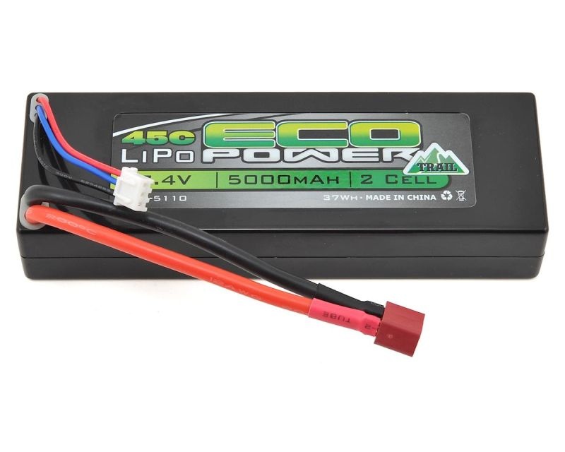 EcoPower 7.4V/5000mAh Trail 2S 45C Hard Case LiPo Batterie ECP-5110