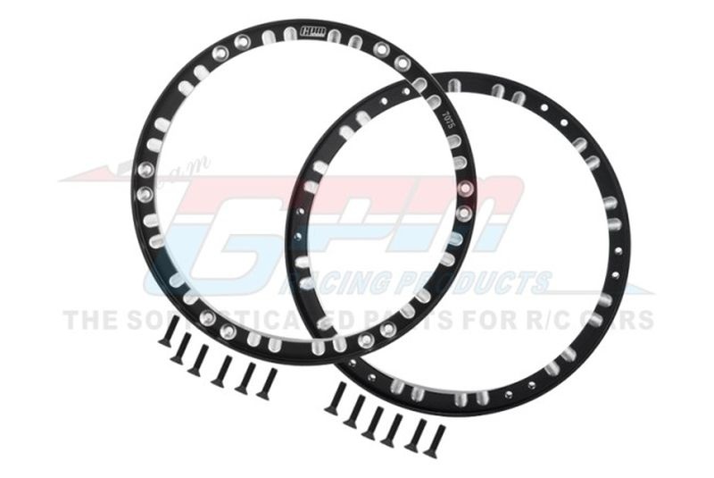 GPM ALU 7075 FRONT WHEEL REINFORCEMENT RINGS SET 1/4 PROMOTO-MX MOTORCYCLE RTR MX0505FBK