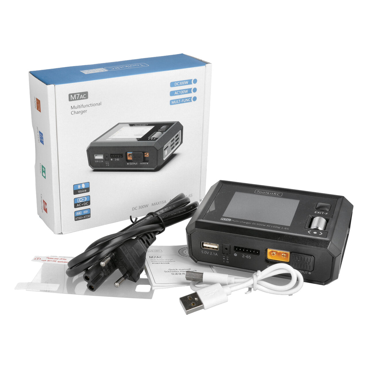 ToolkitRC M7AC LiPo 1-6S 15A Ladegerät AC/DC 12200