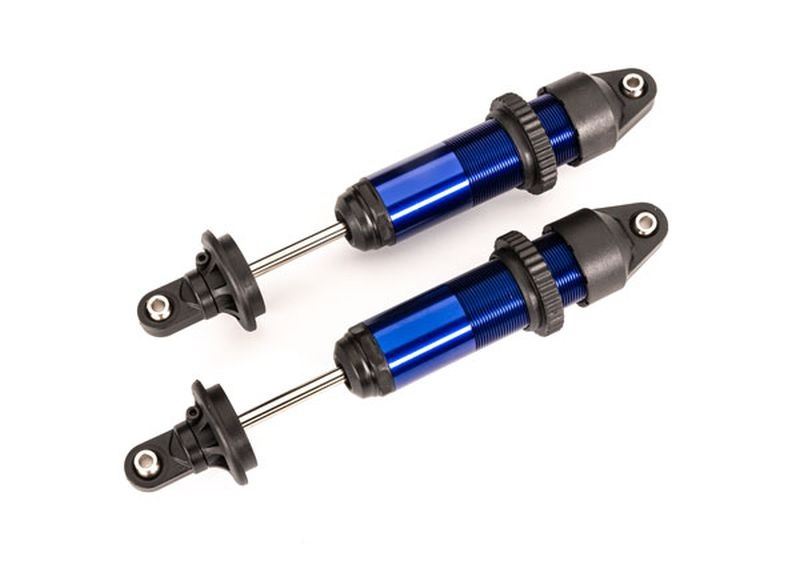 Traxxas GTX Dämpfer medium Alu blau eloxiert (montiert ohne Federn) 7861