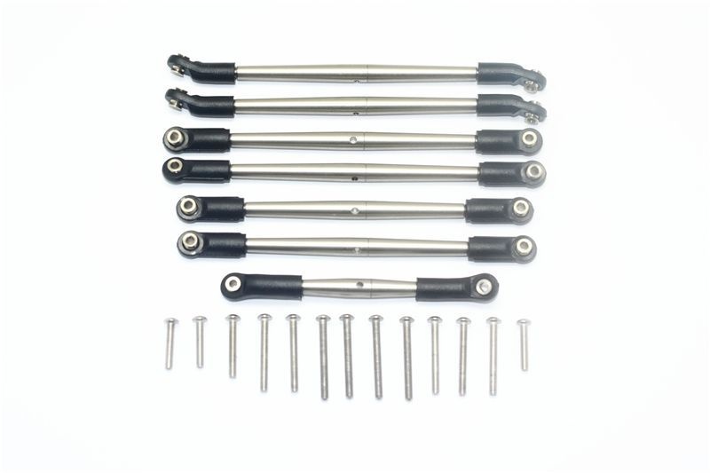 GPM Edelstahl Spurstangen Set mit Kugelpfannen (7 Stk.) Traxxas Traxxas4 Bronco, Blazer