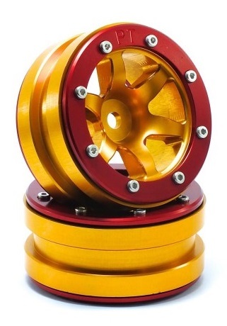 Metsafil Beadlock Wheels PT- Wave Gold/Rot 1.9 (2 St.) MT0070GOR
