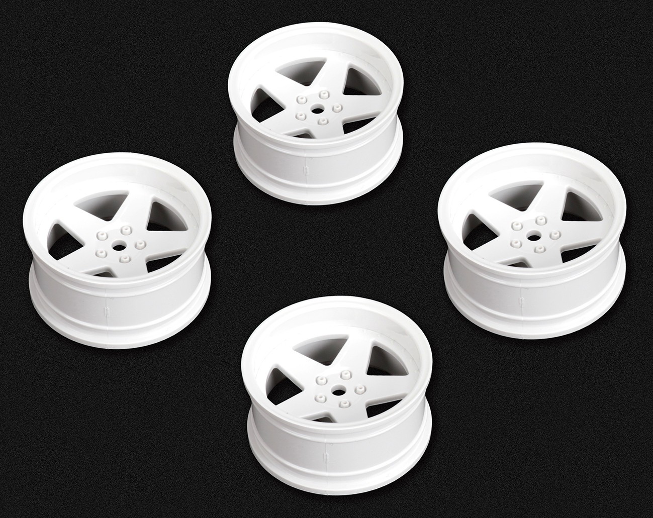 Louise Felgen Drift 5-Speichen White (2,4,6,8mm Offset) 12mm sechskant (4)