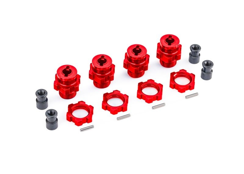 Traxxas 17mm Radmitnehmer mit Muttern HD rot Jato 4x4 9086-RED