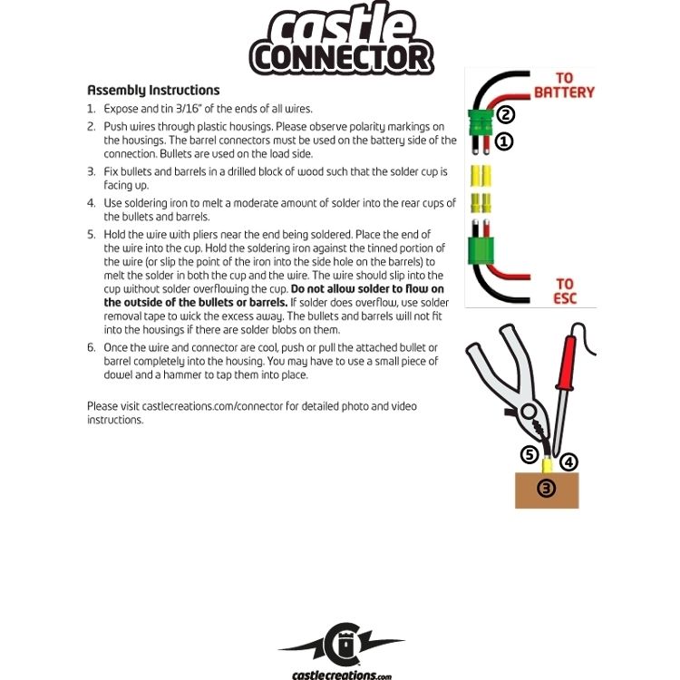 Castle Bullet Connector 6.5 mm mit Gehäuse 1Paar 011-0053-00