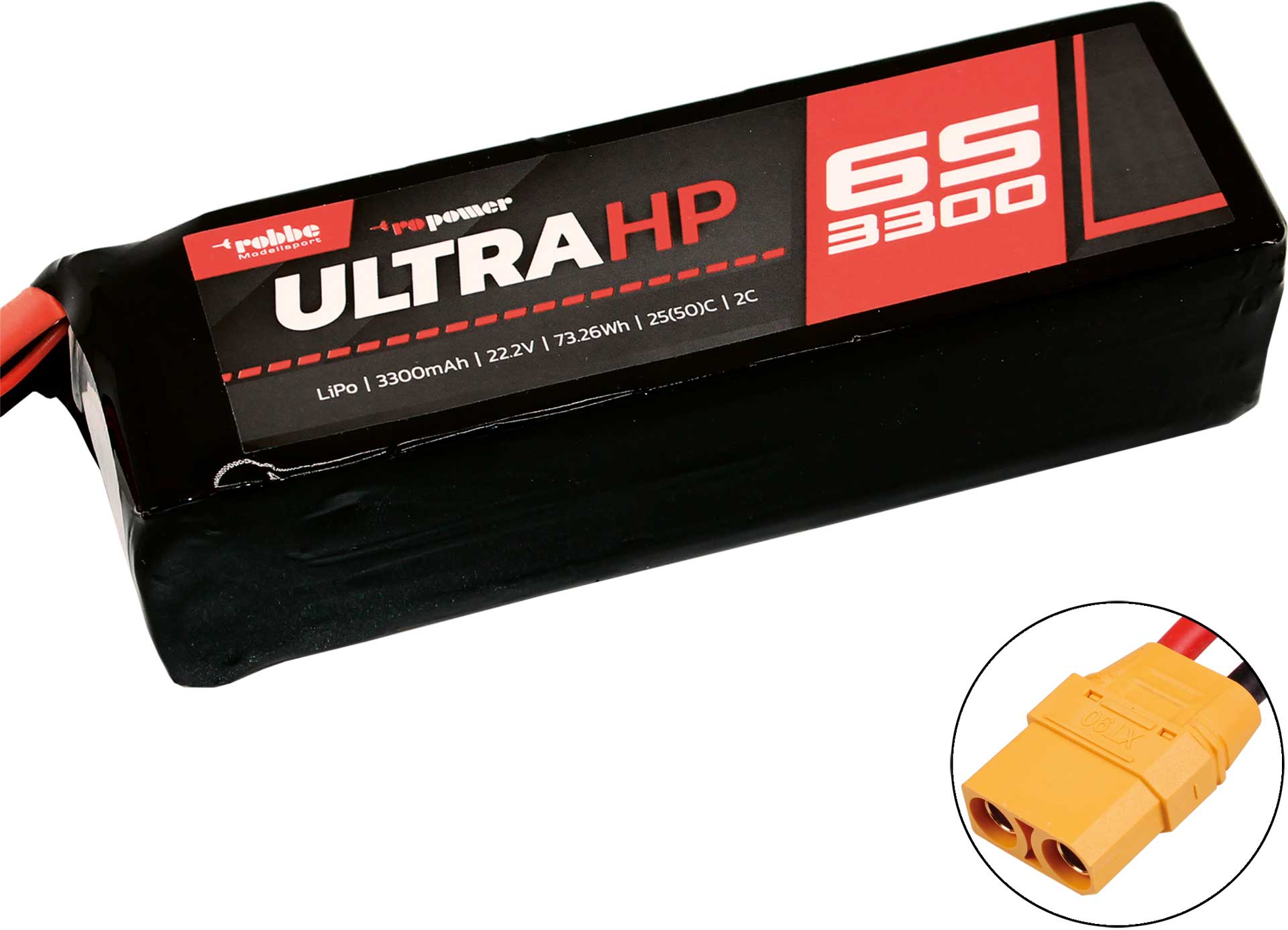 Robbe RO-POWER ULTRA HP 3300MAH 22,2 VOLT 6S 25(50)C LIPO AKKU 7343
