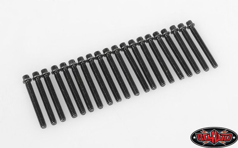 RC4WD Miniature Scale Hex Bolts (M2 x 16mm) (Black) Z-S1711