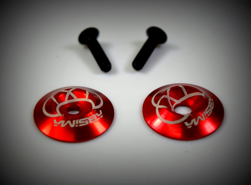 Absima Aluminium Spoilerhaltescheibe 18mm (2 St.) rot 2440042