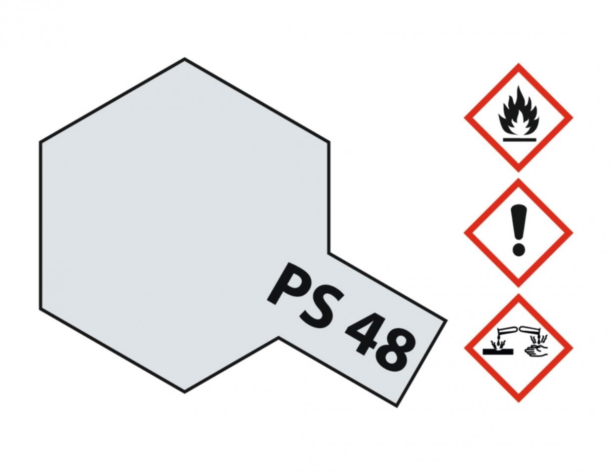 Tamiya Color Lexan Spray Farbe PS-48 Alu Silber Chrome PS48 Silver Chrome 100ml 300086048 - Abbildung 2