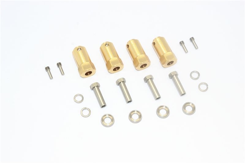 GPM Messing Hex Adapter 23mm (4 Stk.) Traxxas Traxxas4 & 6