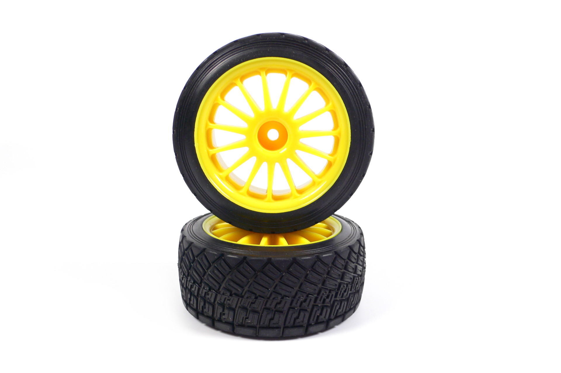 Rally Räder 2,2" 1:10 Offroad Reifen mit Speichenfelge gelb WR8 110697 (2) - Abbildung 1