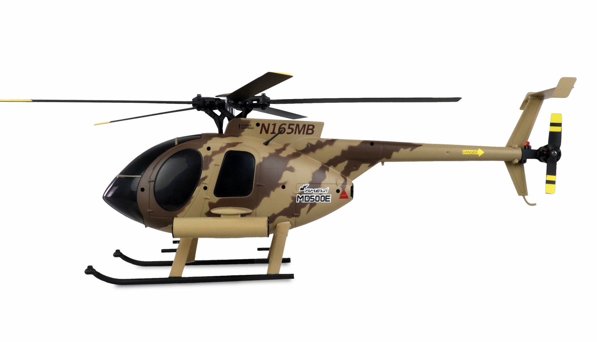 Amewi AFX MD500E Militär brushless 4-Kanal 325mm Helikopter 6G RTF braun 25336 - Abbildung 2