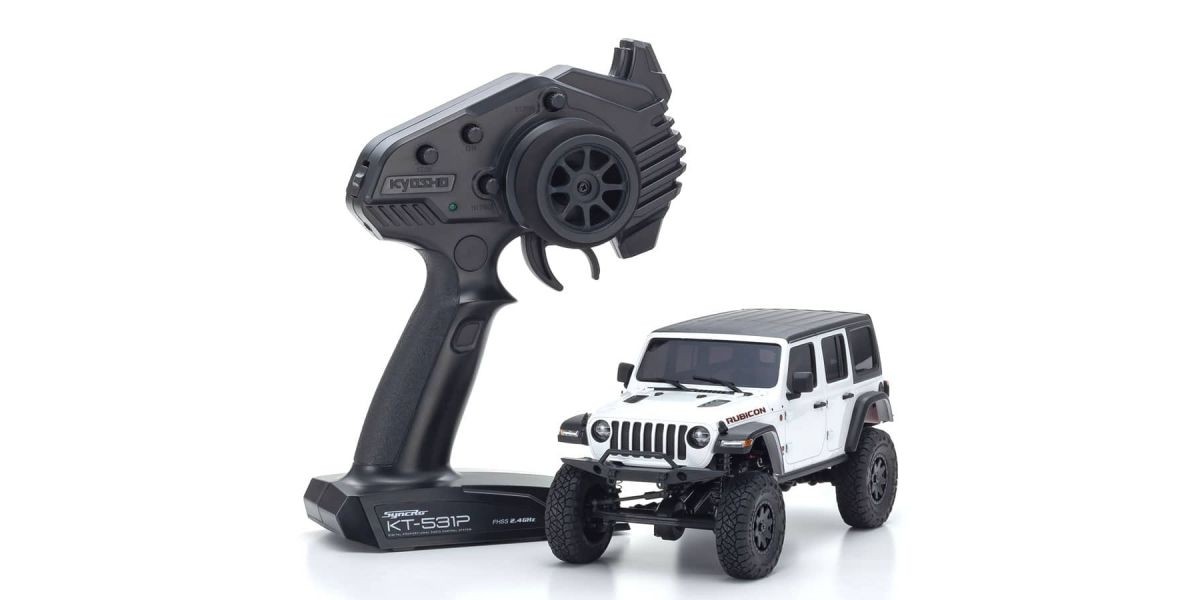 Kyosho Mini-Z 4X4 MX-01 Jeep Wrangler Rubicon Bright White LED Limited 32521W-LED