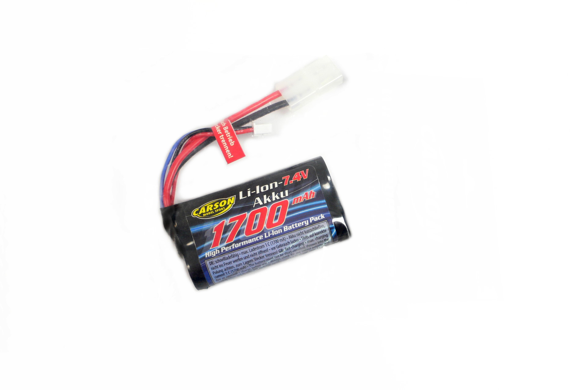 Carson 08139 7,4V/1700mAh LiION Race Akku Tamiya 500608139