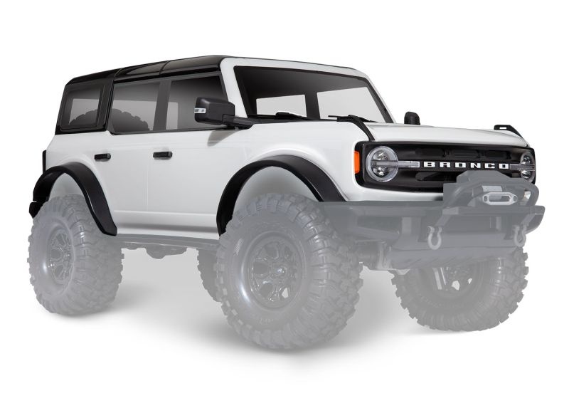 Traxxas Karo 2021 Ford Bronco Oxford weiß lackiert + Anbau-Teile 9211L