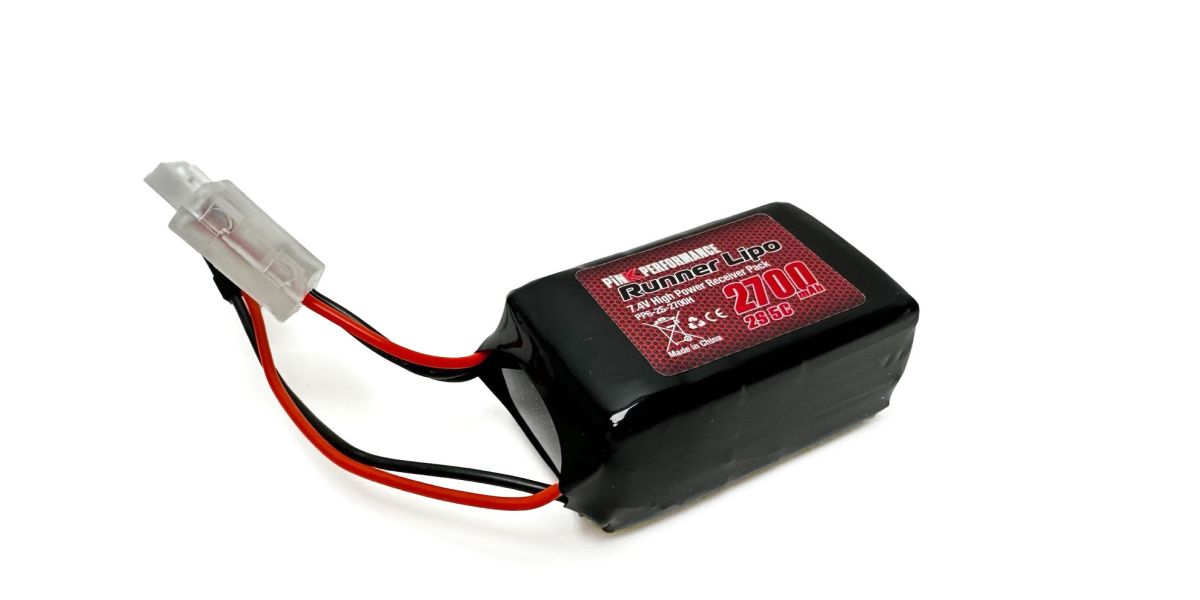 Pink Performance Runner Rx LiPo Akku 2S 7.4V-2700 (JR) 54x32x31mm 97g - Hump PP6-2S-2700H - Abbildung 1