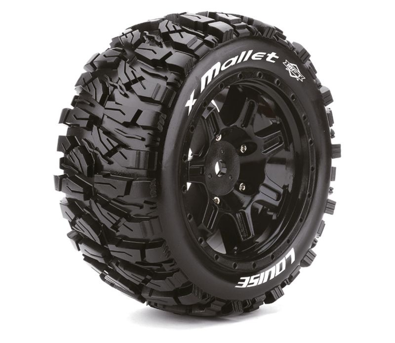Louise X-MALLET Sport-Reifen Felge schwarz (2) 24mm ARRMA KRATON 8S / MFT L-T3350BM