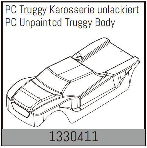 Absima PC Truggy Karosserie unlackiert 1330411
