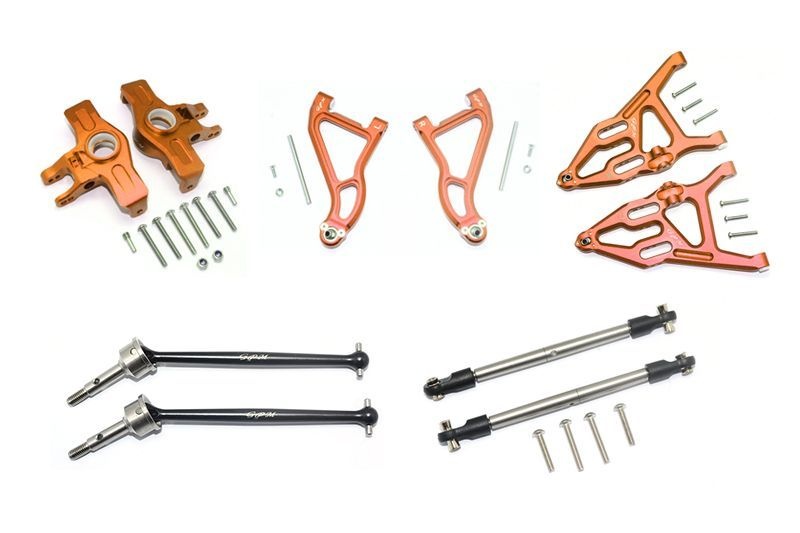 GPM Alu Aufhängung komplett Set vorn orange Traxxas UDR