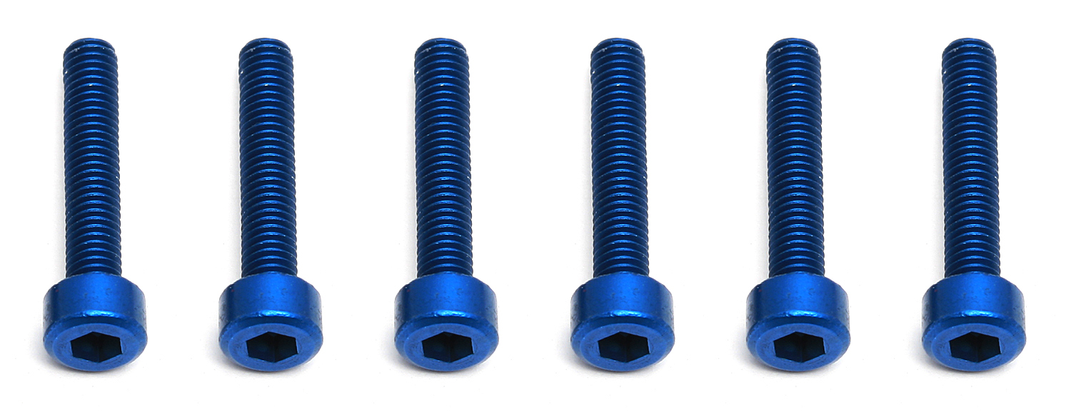 FT Screws, 3x16 mm SHCS, blue aluminum