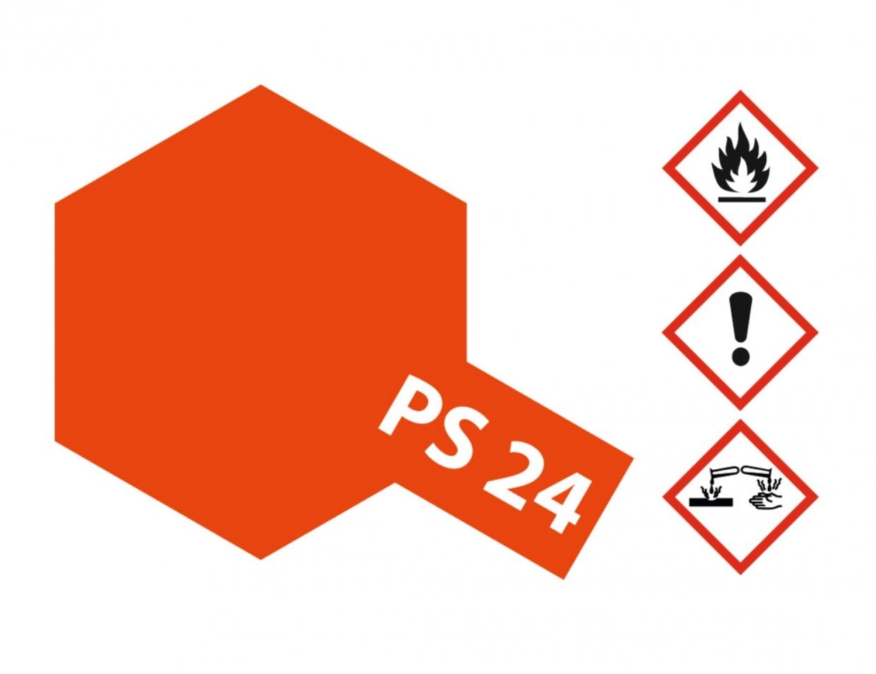 Tamiya Color Lexan Spray Farbe PS-24 Leucht Orange PS24 Neon Orange 100ml 300086024 - Abbildung 2