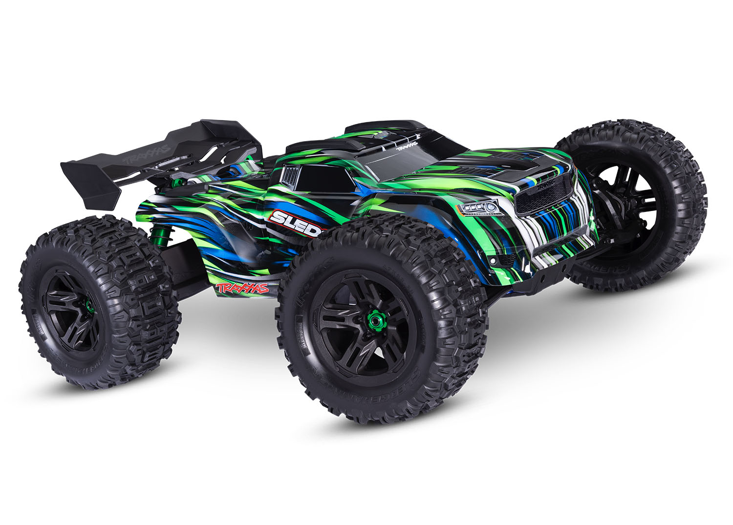 Traxxas Sledge Grün 1/8 Brushless Race Truck Belted 4x4 RTR 2.4GHz 95096-4 - Abbildung 1
