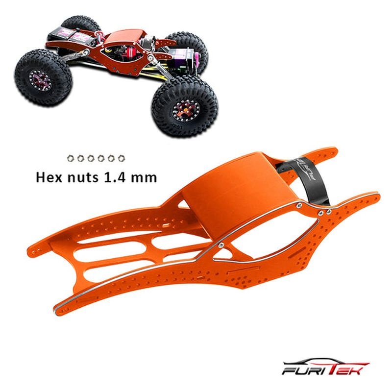 FURITEK SCYTHE V2 ALU FRAME KIT FOR SCX24 CRAWLERS - Orange Kits - Rock Crawler FUR-2150