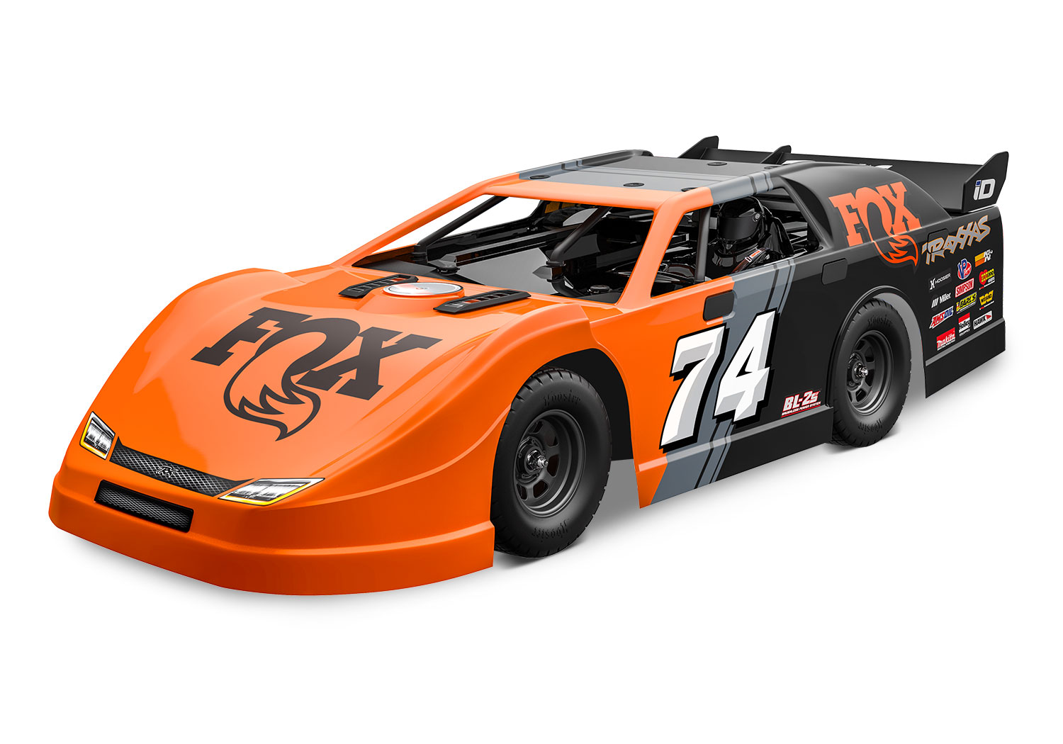 Traxxas Slash Modified Late-Model Competition BL-2S FOX 1/10 Dirt Oval Racer RTR Brushless 104364-74 - Abbildung 1