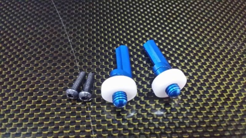 GPM Alu Akkuhalter mit Kühlkörper blau Tamiya TT02