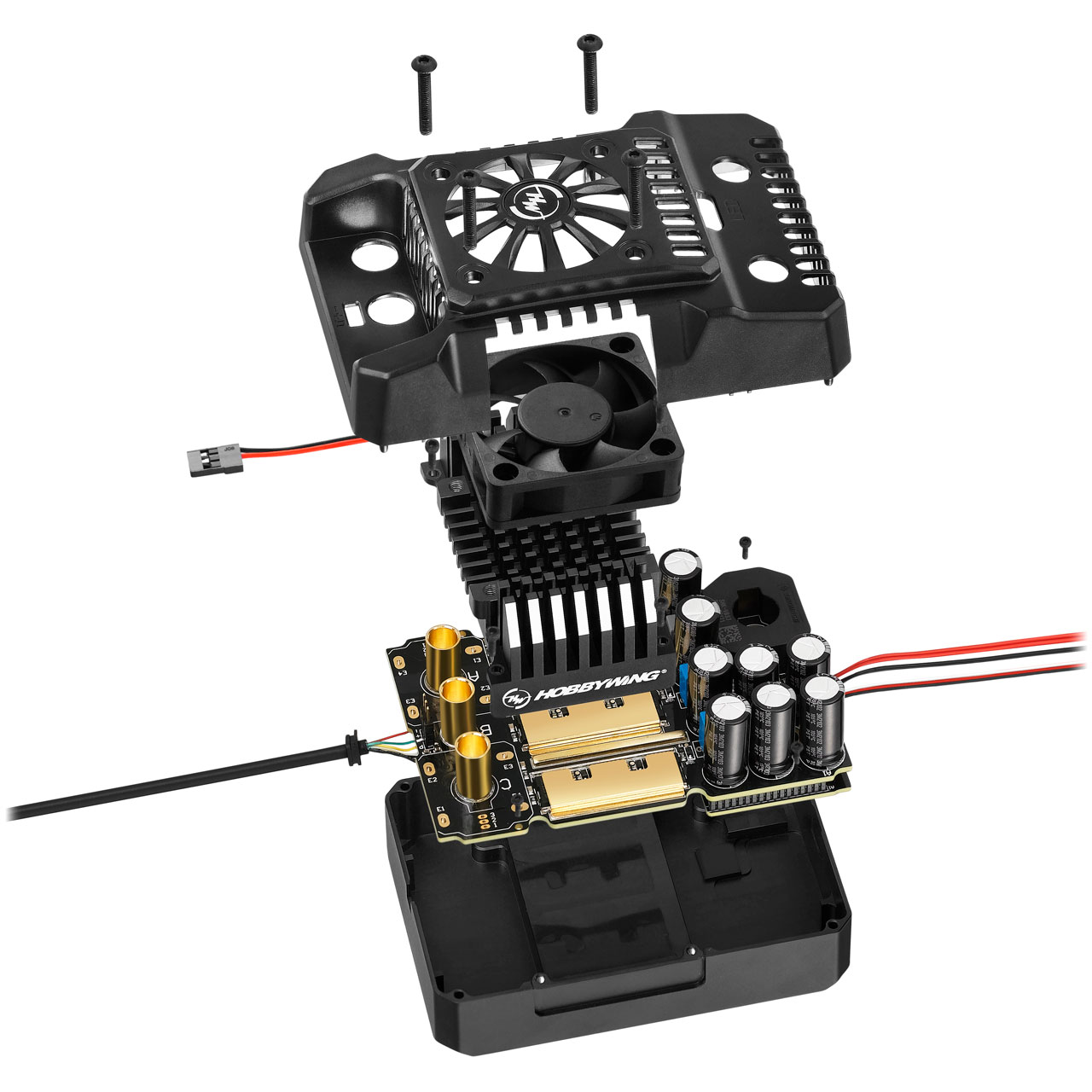 Hobbywing Ezrun MAX4-HV Regler Sensorless 300 Amp, 6-12s LiPo, BEC 10A 30104002