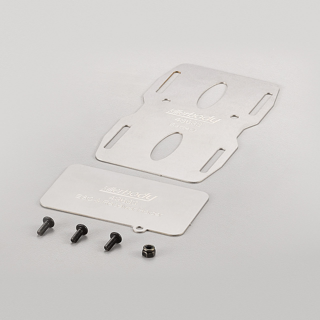 KB48683 Halterung mittig für Akku/ESC/RX Edelstahl LC70