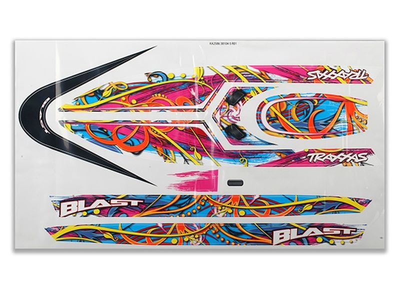 Traxxas Blast Aufkleber-Bogen (swirl pattern / waterproof) 3816