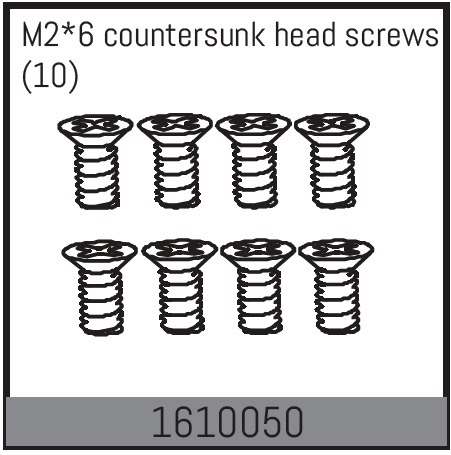 Absima M2*6 countersunk head screws (10 Pcs.) 1610050