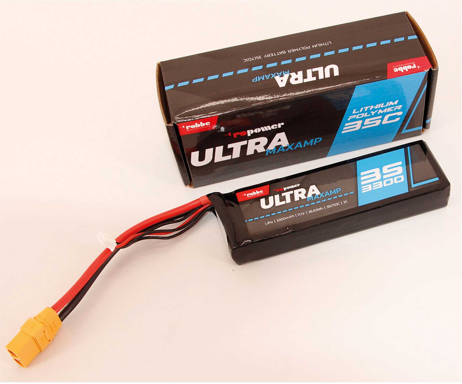 Robbe RO-POWER ULTRA MAXAMP 3300MAH 11,1 VOLT 3S 35(70)C LIPO AKKU 7366