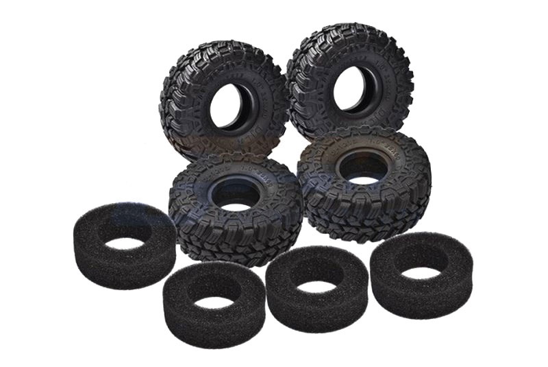 GPM Grip-Reifen breit 1.0 mit Einlagen 60x25mm (4) TRX-4M, SCX24 TRX4MZSP1213BK