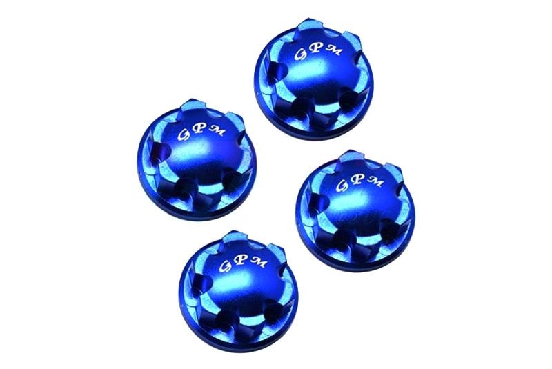 GPM Alu 6061-T6 Radnabenabdeckung blau (4 Stk.) Traxxas Sledge