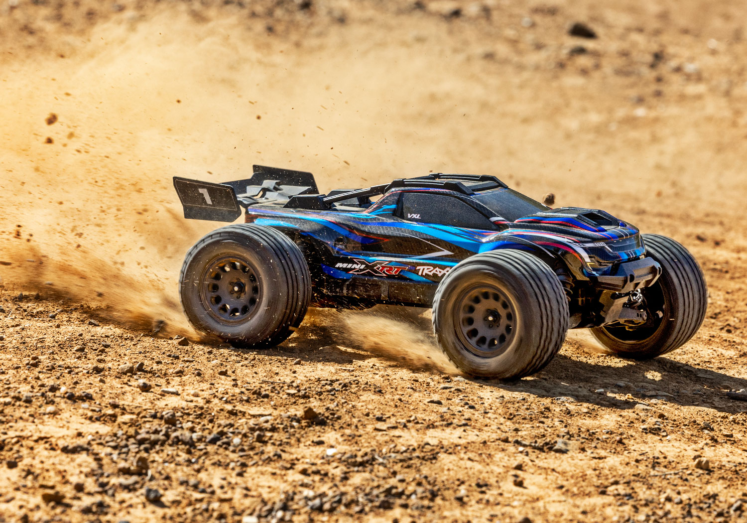 Traxxas MINI-XRT VXL-3S 4x4 1/16 Race Truck Blau mit 2S Akku/Lader 108076-1 - Abbildung 9