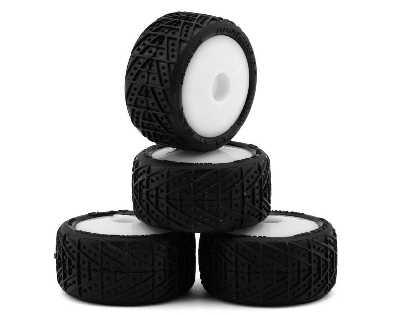 Upgrade RC Clay Bar Pre-Mounted Clay Reifen auf Felge weiß für Losi Micro-T