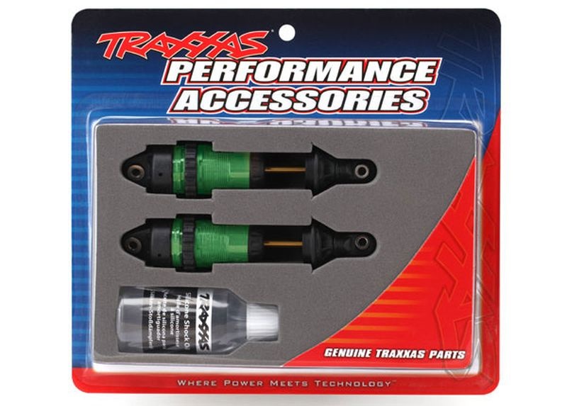 Traxxas 7461G Dämpfer GTR lang Alu grün PTFE-coated +TiN shafts (2)
