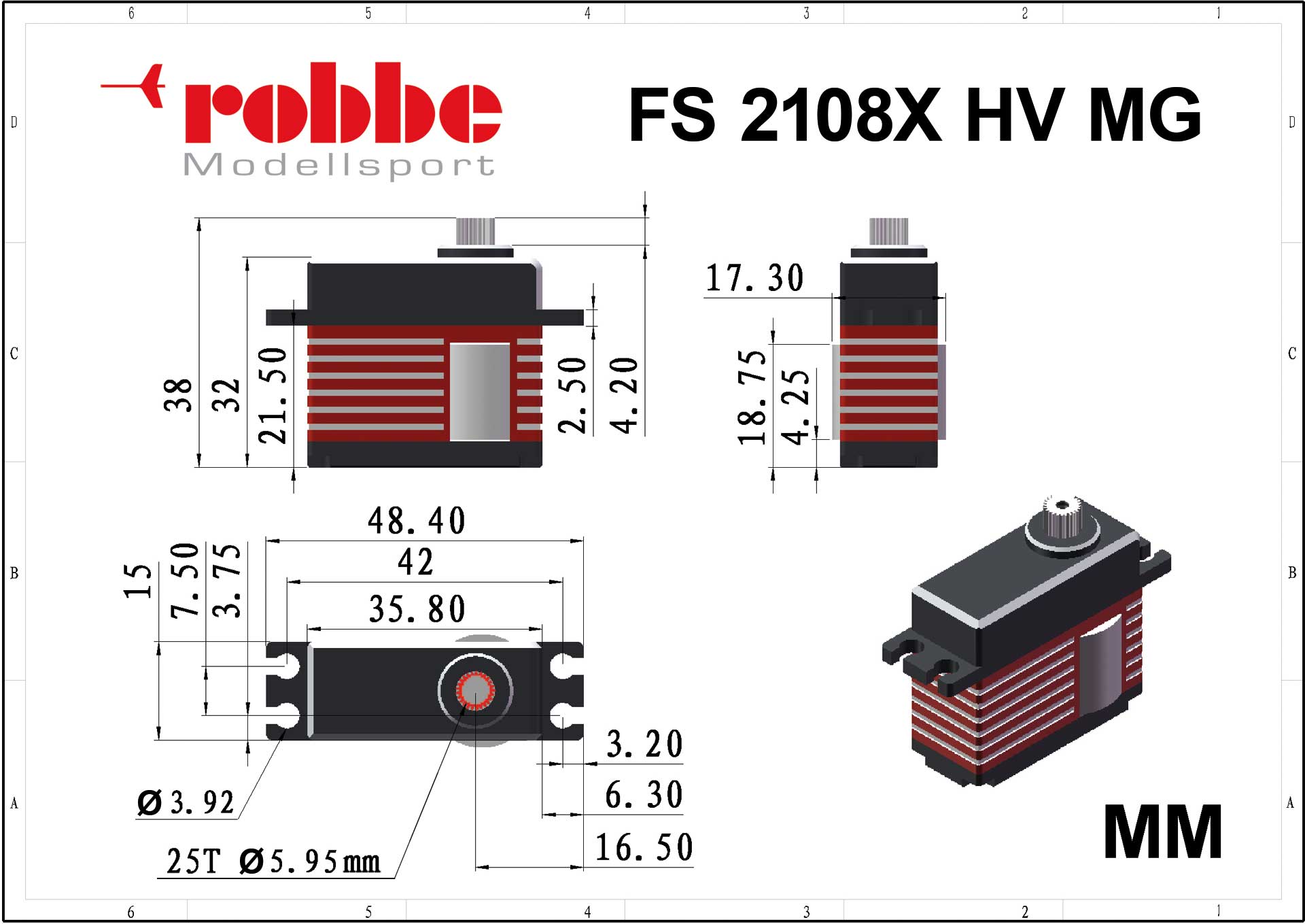 Robbe FS 2108X HV MG Digital Servo 9135