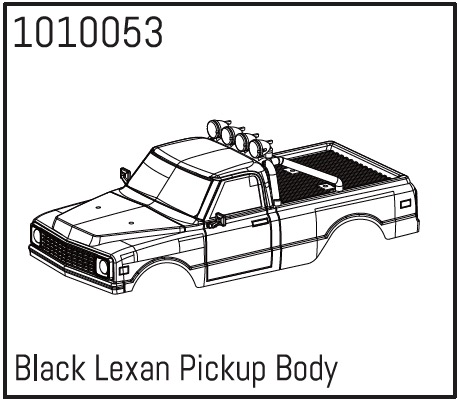 Hobby Plus Black Lexan Pickup Body 240133