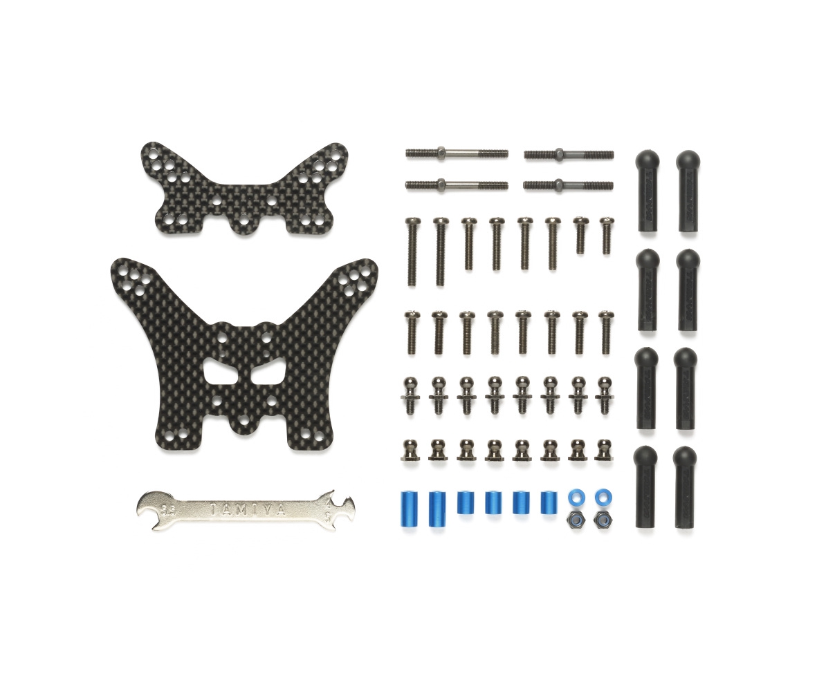 Tamiya 54754 TT-02B Carbon Dämpferbrücken-Set V/H 300054754