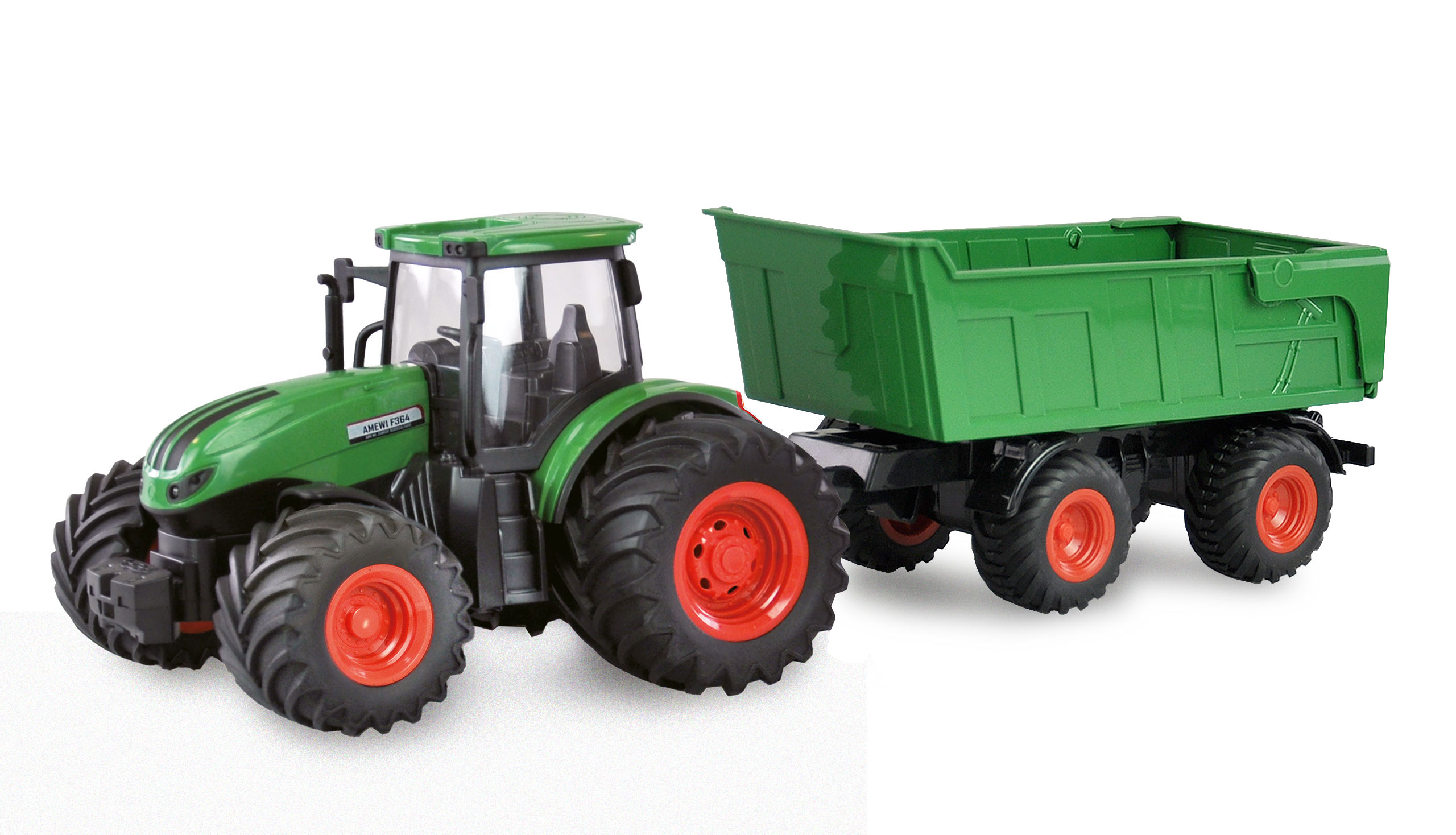 Amewi RC Traktor mit Kippanhänger 1:24 RTR grün 22635