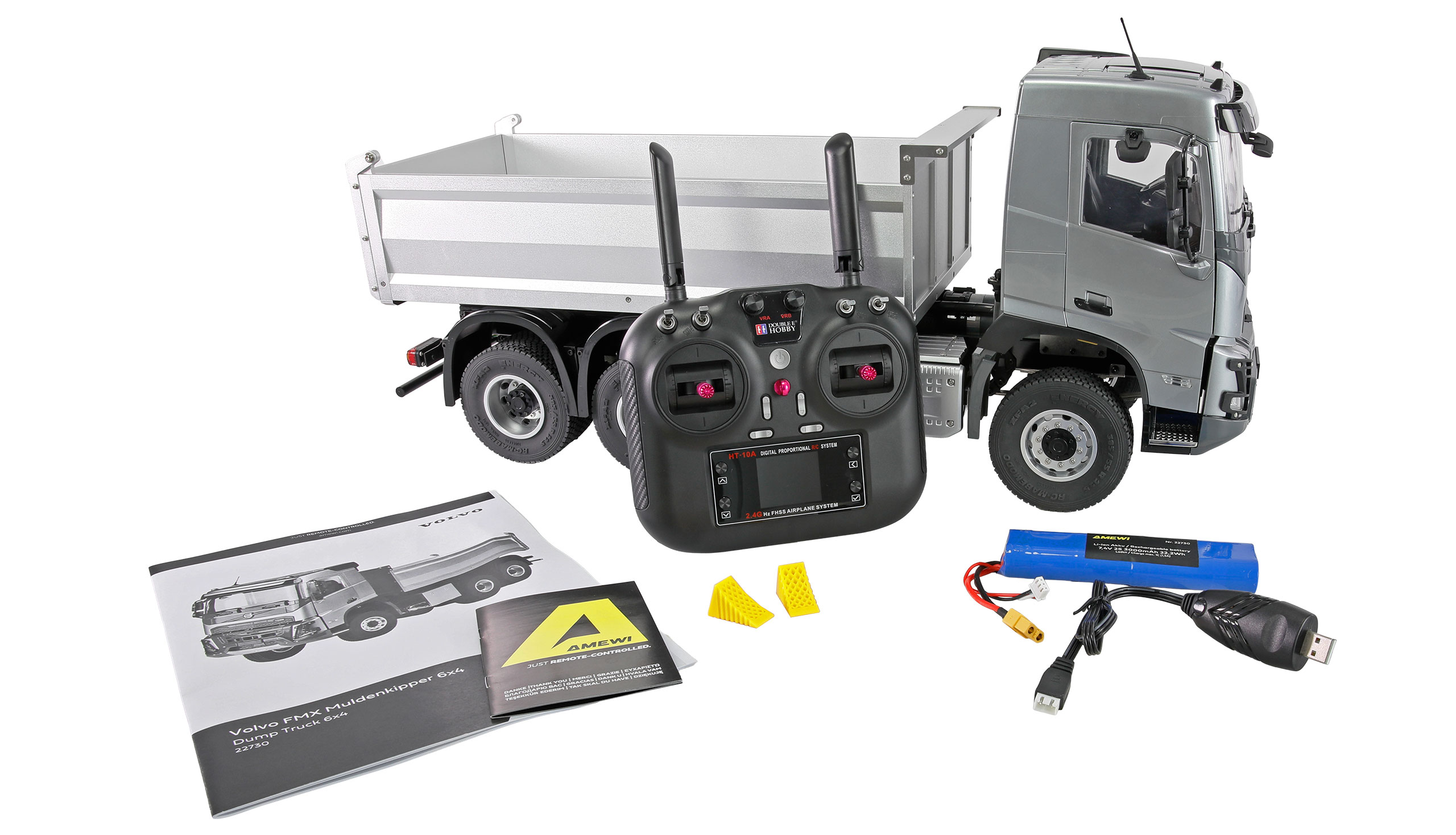 Amewi Volvo FMX E015 Muldenkipper 6x4 1:14 RTR silber 22730
