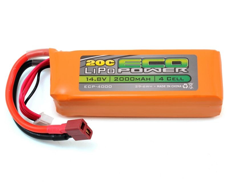 EcoPower Electron 4S LiPo 20C 14,8V 2000mAh Akku Pack für Starterbox ECP-4000