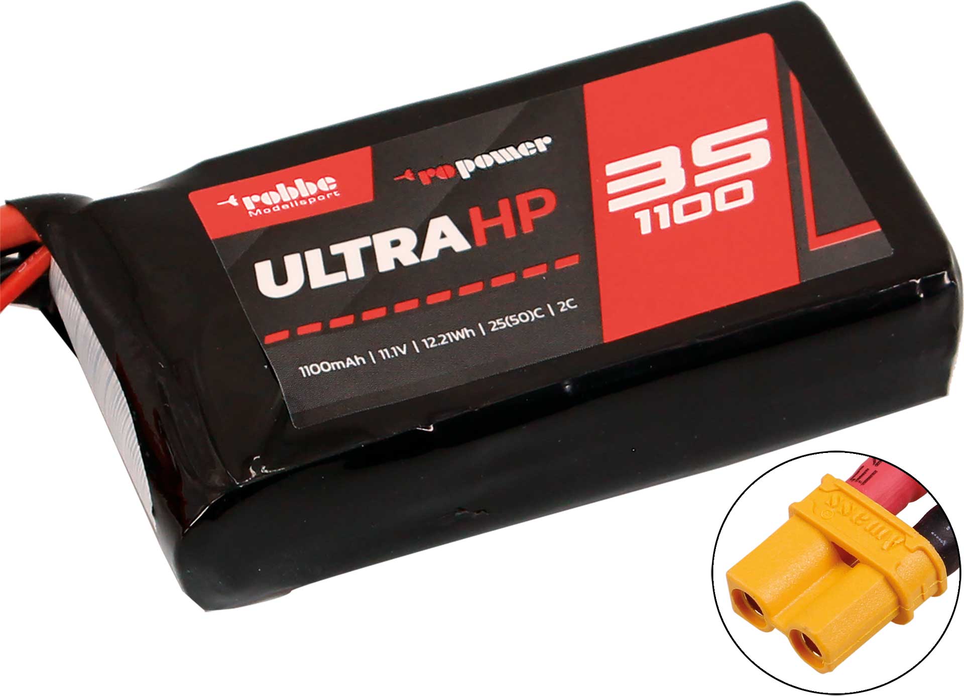 Robbe RO-POWER ULTRA HP 1100MAH 11,1 VOLT 3S 25(50)C LIPO AKKU XT-30 7330