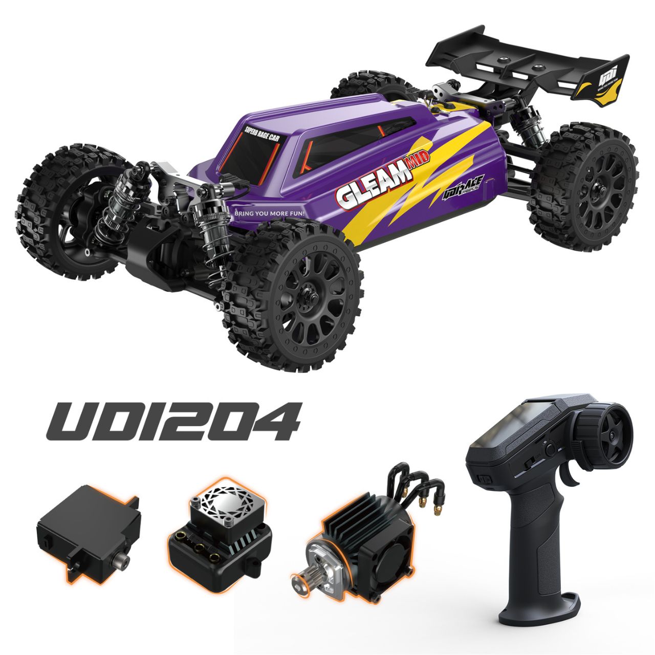 UDI R/C UD1204 GLEAM 1/12 4WD Brushless Buggy Purple - Abbildung 5